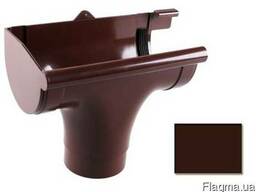 Ливнеприёмник левый коричневый 90 мм, Profil 107 L K
