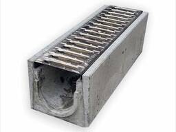 Лоток бетонний з нержавіючою решіткою класу В 155х175х500