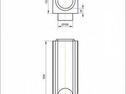 Лоток водоотводной с отводом вниз DN100 H155