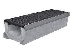 Лоток водоотводный ЛВ-20.30.23 бетонный с решеткой щелевой чугунной ВЧ (комплект)