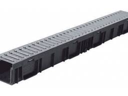 Лоток водоотводний Лайт ЛВ-9,5.11,5.9,5-пластиковий з решіткою сталевою