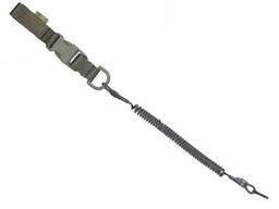 M-Tac шнур страховочный Medium под карабин с D-кольцом и фастексом олива