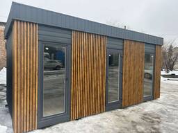 Мафи, вагончики, кіоски, офіси, побутівки, дачні будиночки, пости охорони.