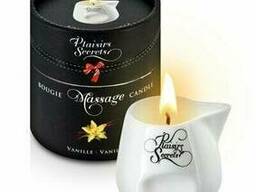 Масажна свічка ароматична в подарунковій упаковці з керамічним посудом Plaisirs Secrets. ..