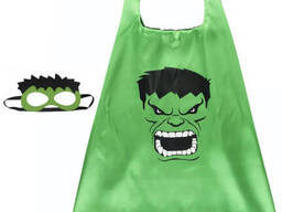 Маскарадный плащ с маской Халк 5201 70х70 см