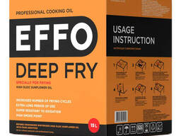 Масло подсолнечное рафинированное высокоолеиновое ТМ EFFO DEEP FRY, 15л
