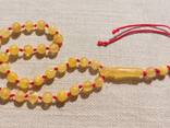 Матовые мусульманские янтарные четки, чотки із натурального матового бурштину - фото 3