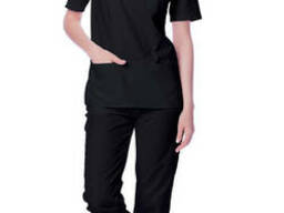 Медицинский костюм женский черного цвета