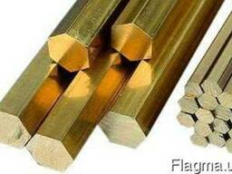 Шестигранник медный сечение от 3 мм до 35 мм