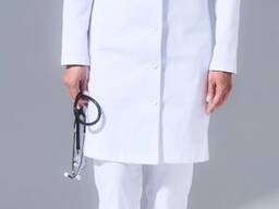 Медичний халат жіночий STUGA MEDICAL белый