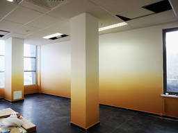 Градиентная покраска стен и потолков в 2-3 цвета, покраска с эффектом Омбре