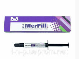 Merfill Paint, Шприц 3 Г, Текучая Композитная Краска, F&amp;A Medical Brown (Коричневий)