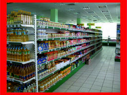 Металлические стеллажи для продуктовых магазинов