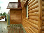 Металлический сайдинг 370 мм блок-хаус золотой дуб China. .. - фото 3