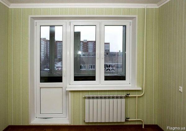 Новые балконные блоки Рехау. Двери на балкон. Окна металлопластиковые. Киевская область