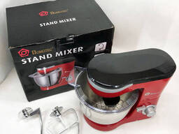 Миксер-тестомес планетарный Domotec MS-1368 на 6 скоростей 3 насадки чаша 4 л 1500 W