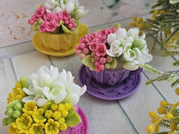 Мило ручної роботи чашка квіти