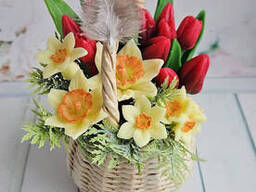 Мило ручної роботи кошик тюльпани і нарциси