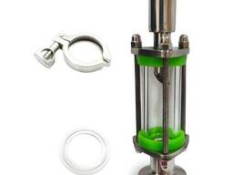 Мини диоптр для отбора жидкости под кламп 1 дюйм c хомутом и прокладкой