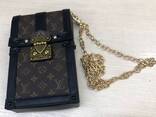 Мини сумка для телефона женская из эко кожи на цепочке Чехол Crossbody Bag сумочка на цепо - фото 7