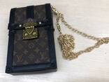 Мини сумка для телефона женская из эко кожи на цепочке Чехол Crossbody Bag сумочка на цепо - фото 9