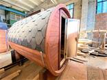 Mobile sauna barrel made of turnkey timber 5.0x2.15m Fasssauna-5.0 from the. .. - фото 1