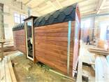 Mobile sauna barrel made of turnkey timber 5.0x2.15m Fasssauna-5.0 from the. .. - фото 3