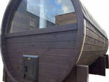 Mobile sauna barrel made of turnkey timber 6.0x2.15m Fasssauna-6.0 from the. .. - фото 1