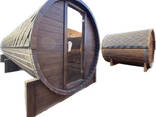 Mobile sauna barrel made of turnkey timber 7.0x2.15m Fasssauna-7.0 from the. .. - фото 3