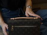 Модна крос-боді сумка жіноча Louis Vuitton Super Pochette Brown Bag TR00013 - фото 1