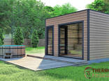 Modular sauna 4.0x2.3m Gartensauna-9 Thermowood Production turnkey from the manufacturer - фото 2