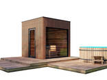 Modular mini sauna 2.3x2.3m Gartensauna-17 from Thermowood Production turnkey from the. .. - фото 1