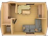 Модульный деревянный дом 4х6м