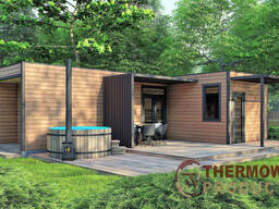 Модульный жилой дом 80,0м2 с баней Sauna House 2 от Thermowood Production