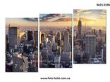 Модульные картины по номерам, Нью - Йорк, Манхэттен, город, панорама, фото на холсте