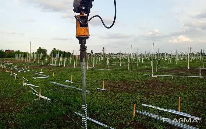 Монтаж геошурупов