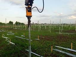 Монтаж геошурупов