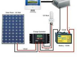 Монтаж (установка) Солнечных панелей для дома коттеджа офиса