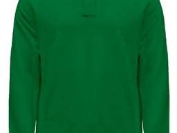 Мужская рубашка-поло с длинными рукавами цвет зеленый