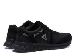 Мужские кожаные кроссовки Reebok Sprint TR Black (реплика)