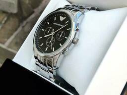 Мужские серебряные наручные часы Emporio Armani / Армани
