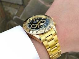 Мужские золотые кварцевые часы Rolex / Ролекс
