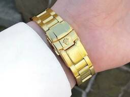Мужские золотые кварцевые часы Rolex / Ролекс