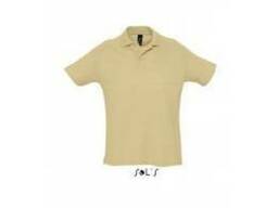 Мужское поло короткий рукав sol"s summer II-11342. Песочный