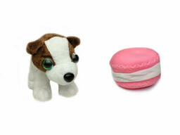 Мягкая игрушка "Сладкий щенок" METR+ в контейнере (Розовый пончик) (20021-4)