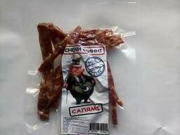 Мясные сыровяленые снеки, чипсы закуска к пиву