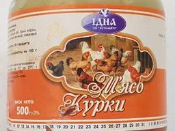 Мясо куриное в стеклянной банке