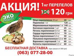 Мясо препелов, Копченые перепелки, Печень перепелов