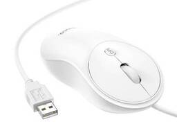 Мышка проводная HOCO Esteem business wired mouse (1,5M, 1000/1600dpi). White