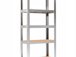 Набір 2 металевих стелажі (180х90х30 см) на 5 полиць (175 кг/полиця) — Посилена...